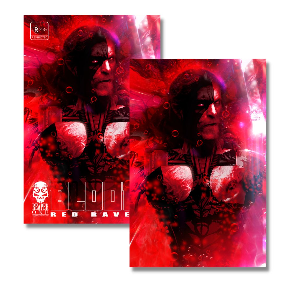 BLOOD RED RAVEN #1 - HTCB EXCLUSIVE RED FOIL VIRGIN/TRADE - SIGNED LAREN
